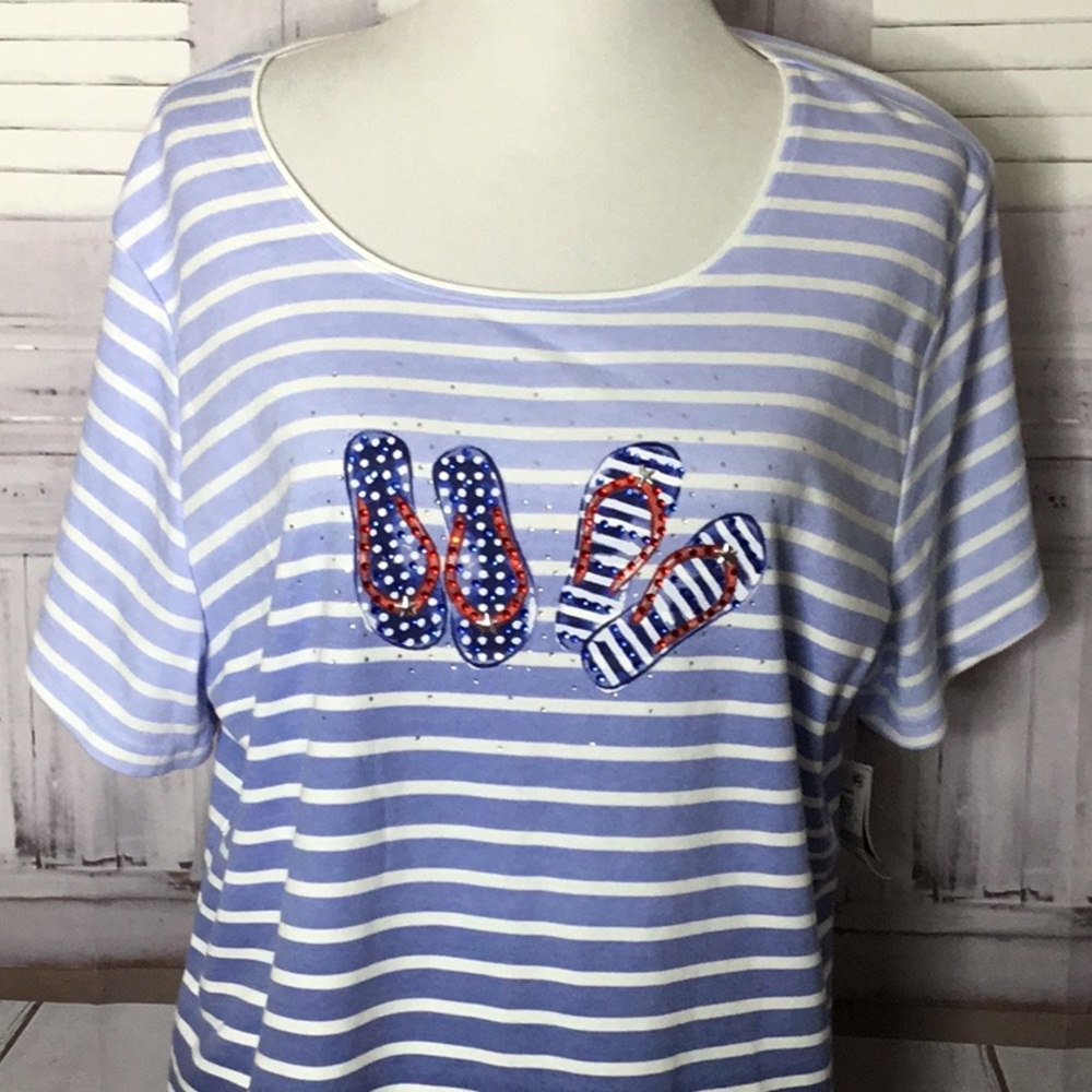 NEW BEACH VACATION TOP SIZE 2X 3X WOMENS BLOUSE - Picture 3 of 6
